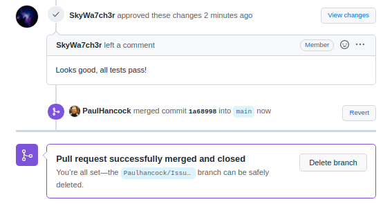 pull request merged